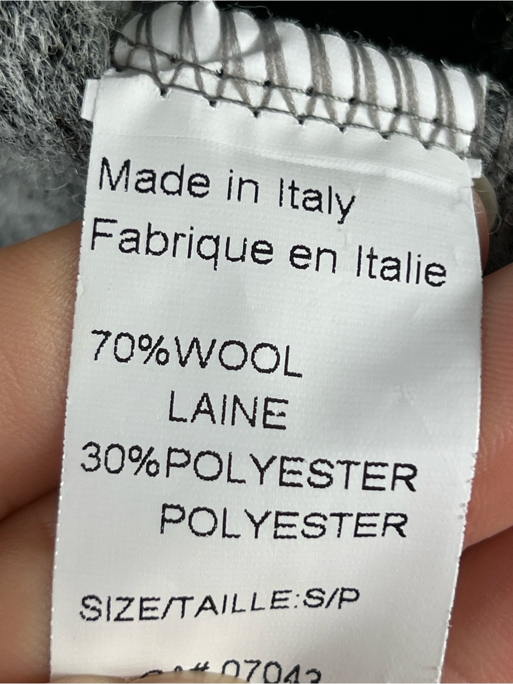 Marisa & Marie Open Front Cardigan Coat Wool Blend Made In Italy Size Small Grey - Picture 7 of 10
